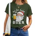 Ho Ho Hold My Beer Christmas Drinking Santa Women T-shirt