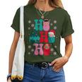 Ho Ho Ho Labor And Delivery Nurse Christmas Mother Baby Women T-shirt