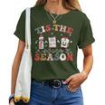 Tis The Season Christmas Pacu Er Icu Critical Care Nurse Women T-shirt