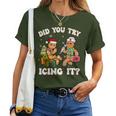 Did You Try Icing It Christmas Gingerbread Nurse Squad Women T-shirt