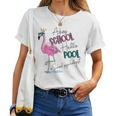 Adios School Hello Pool Flamingo School Psychologist Women T-shirt