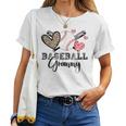 Family Baseball Grammy Heart Baseball Grandma Women T-shirt