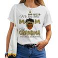Goded Me Two Titles Mom Grandma Melanin Leopard Women T-shirt