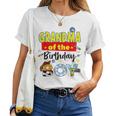 Grandma Of The Birthday Boy Toy Familly Matching Story Women T-shirt