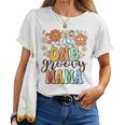 Groovy Mama Retro Mom Birthday Matching Family Party Women T-shirt