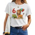 Kinder 6 Geburtstag Löwe Sechs Jahre Geschenk Für Jungen Und Mädchen T-shirt Frauen