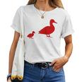 Mama Duck 1 Duckling Animal Family R Women T-shirt
