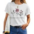 No Rain No Flowers Minimalisic Floral Love Dream Women T-shirt