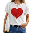 Red Heart Love Valentines For Girlfriend Him Her Girls Women T-shirt