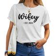 Wife Est 2024 Just Married Honeymoon Husband Wedding Couple Women T-shirt