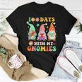 100Th Day Of School Gnome Teacher Student 100 Days Smarter Women T-shirt Funny Gifts