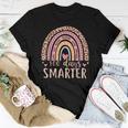 100Th Day Of School Teacher 100 Days Smarter Rainbow Student Women T-shirt Funny Gifts