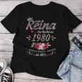 44 Años Cumpleaños Regalo Hecho En 1980 Hecha En 1980 Camiseta de mujer Regalos divertidos