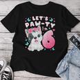6Th Birthday Girl 6 Year Dog Puppy Number 6 Women T-shirt Funny Gifts