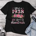 86 Year Old Made In 1938 Floral 86Th Birthday Women Women T-shirt Personalized Gifts
