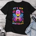 8Th Birthday Girl 8 Years Butterfly Number 8 Women T-shirt Personalized Gifts