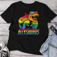 Allysaurus Lgbt Rainbow Flag Ally Dinosaur Lgbt Pride Women T-shirt Unique Gifts
