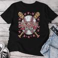 Baseball Leopard Mama Schwester Lustiges Muttertagsdesign T-shirt Frauen Lustige Geschenke