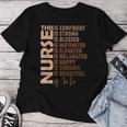 Black Nurse Black History Nurse Melanin Afro Woman Nursing Women T-shirt Funny Gifts