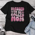 Blessed To Be Called Mom Mother's Day Groovy Women T-shirt Personalized Gifts
