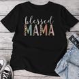 Blessed Mama Cute Leopard Print Women T-shirt Personalized Gifts
