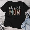 Blessed Mom Cute Leopard Print Women T-shirt Personalized Gifts