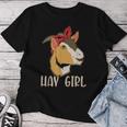 Cadeau De Chèvre Drôle De Fille De Foin T-shirt femme Cadeaux drôles