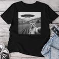 Cat Selfie With Alien Ufo Cat For Kid Women T-shirt Unique Gifts