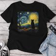 Cat Starry Night Van Gogh Cat For Cat Lover Cat Mom Cat Dad Women T-shirt Funny Gifts