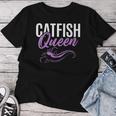 Catfish Queen Catfishing Angler Noodler Fischer Mama Papa T-shirt Frauen Lustige Geschenke