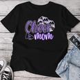 Cheer Mom Megaphone Purple Leopard Cheetah Print Women T-shirt Personalized Gifts