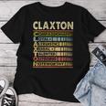 Claxton Family Name Claxton Last Name Team Women T-shirt Funny Gifts
