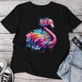 Coole Batikkunst Mit Tiermotiv Flamingoogelgeist T-shirt Frauen Lustige Geschenke