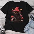 Cute Cottagcore Cat Mushroom Hat Kawaii Vintage Aesthetic Women T-shirt Funny Gifts