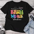 Cute End Of School Year Groovy Summer Bruh We Out Teachers Women T-shirt Funny Gifts