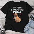 Cute Pug For Girls Dog Owner Puppy Pug Lover Women T-shirt Funny Gifts