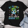 Dabbing Earth Day 2024 Groovy Go Planet It's Your Earth Day Women T-shirt Unique Gifts