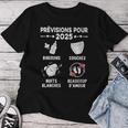 Damen Annonce Grossesse Idée Cadeau Bientôt Futur Papa Maman 2025 Mit-Ausschnitt T-shirt Frauen Lustige Geschenke