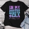 In My Double Digits Era 10Th Birthday Version Groovy Retro Women T-shirt Funny Gifts
