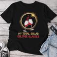 Drinking Wine And Watching My Total Solar Eclipse Glasses Women T-shirt Unique Gifts