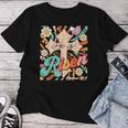 Easter Retro Groovy He Is Risen Jesus Easter Women T-shirt Unique Gifts
