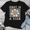 Eight Is A Vibe Cute Groovy 8Th Birthday Party Daisy Flower Women T-shirt Personalized Gifts