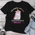 Evil Unicorn Clatscht Glitter Rainbow Fun T-shirt Frauen Lustige Geschenke