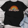 Fox Lake Illinois Il Vintage Rainbow Retro 70S Women T-shirt Funny Gifts
