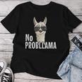 Funky Hipster Llama With Sunglasses No Prob-Llama Women T-shirt Funny Gifts