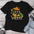 Cinco De Mayo Mexican Guitar Cactus Let's Fiesta Women T-shirt Unique Gifts