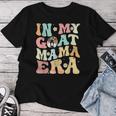 In My Goat Mom Era Groovy Messy Bun Life Mama Mothers Women T-shirt Funny Gifts