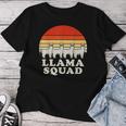 Llama Squad Sunglasses Cool Llamas Vintage Women T-shirt Funny Gifts