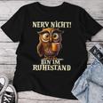 Owl With Coffee Nerv Nicht Bin Im Ruhestand Pensioner T-shirt Frauen Lustige Geschenke