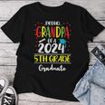 Proud Grandpa Of A Class Of 2024 5Th Grade Graduate Women T-shirt Personalized Gifts
